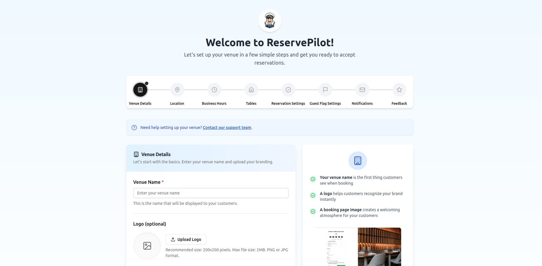 ReservePilot mobile app